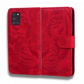Custodia in pelle Samsung Galaxy M31 Stampa Faccia Di Tigre