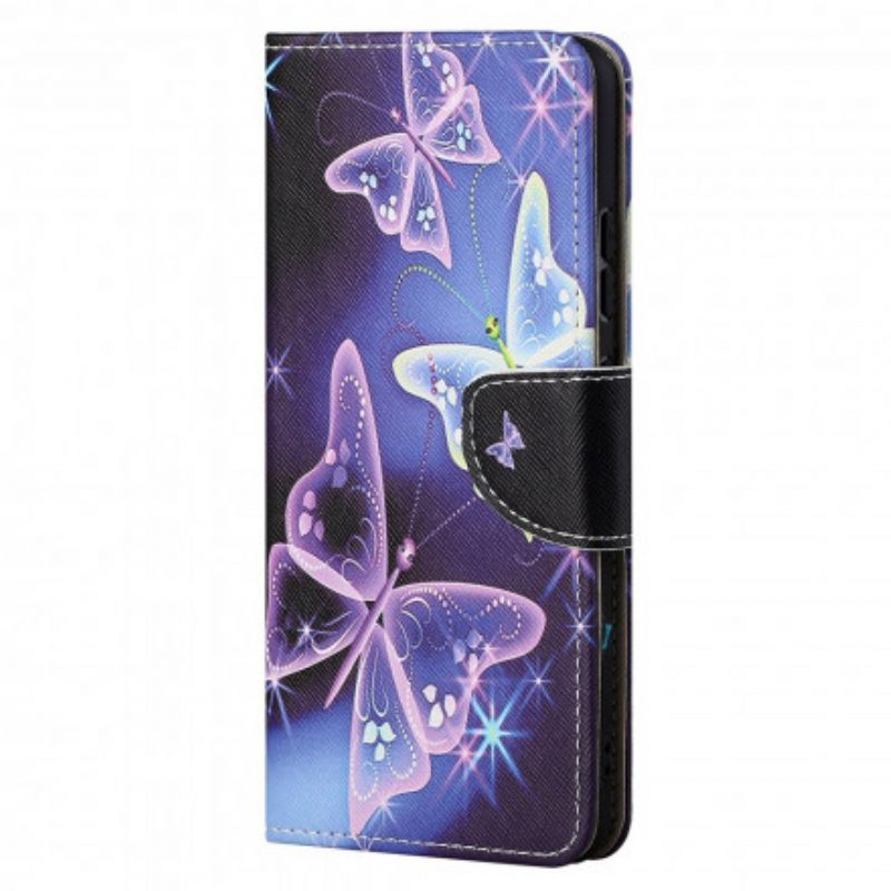 Custodia A Portafoglio Motorola Edge 20 Farfalle