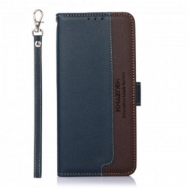 Custodia in pelle Motorola Edge 20 Lychee Style Rfid Khazneh