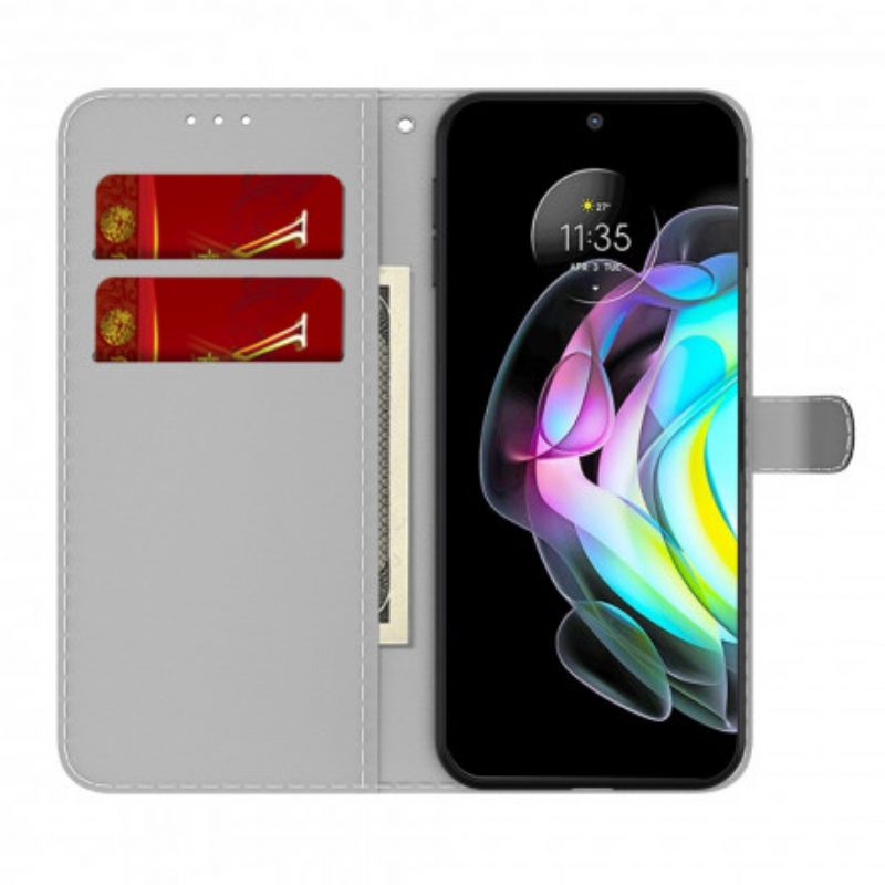 Custodia in pelle Motorola Edge 20 Modello Astratto