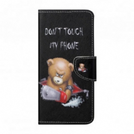 Custodia in pelle Motorola Edge 20 Orso Pericoloso