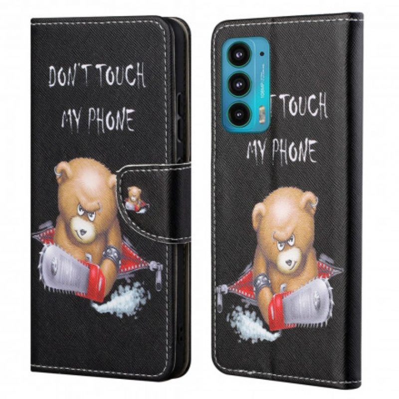 Custodia in pelle Motorola Edge 20 Orso Pericoloso