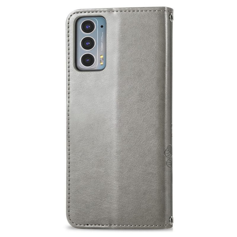 Custodia in pelle Motorola Edge 20 Quadrifoglio