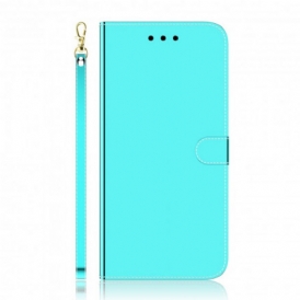 Folio Cover Motorola Edge 20 Copri Specchietto In Ecopelle