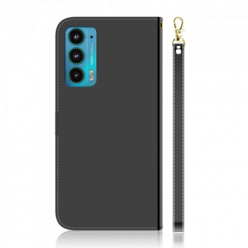 Folio Cover Motorola Edge 20 Copri Specchietto In Ecopelle