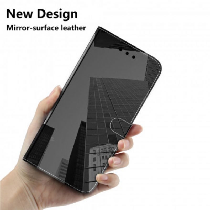 Folio Cover Motorola Edge 20 Copri Specchietto In Ecopelle