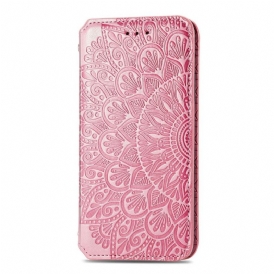 Folio Cover Motorola Edge 20 Custodia in pelle Capovolgere Mandala