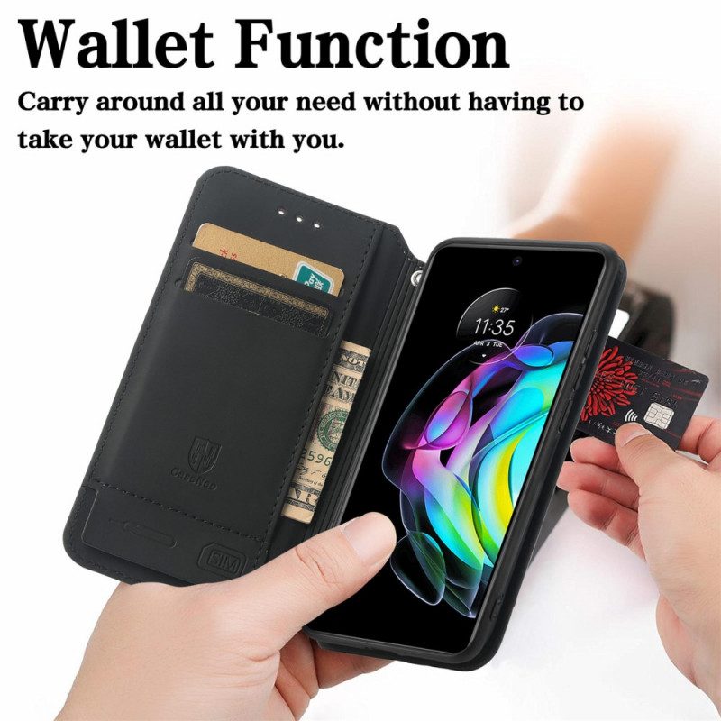 Folio Cover Motorola Edge 20 Custodia in pelle Sorprendente Motivo Colorato