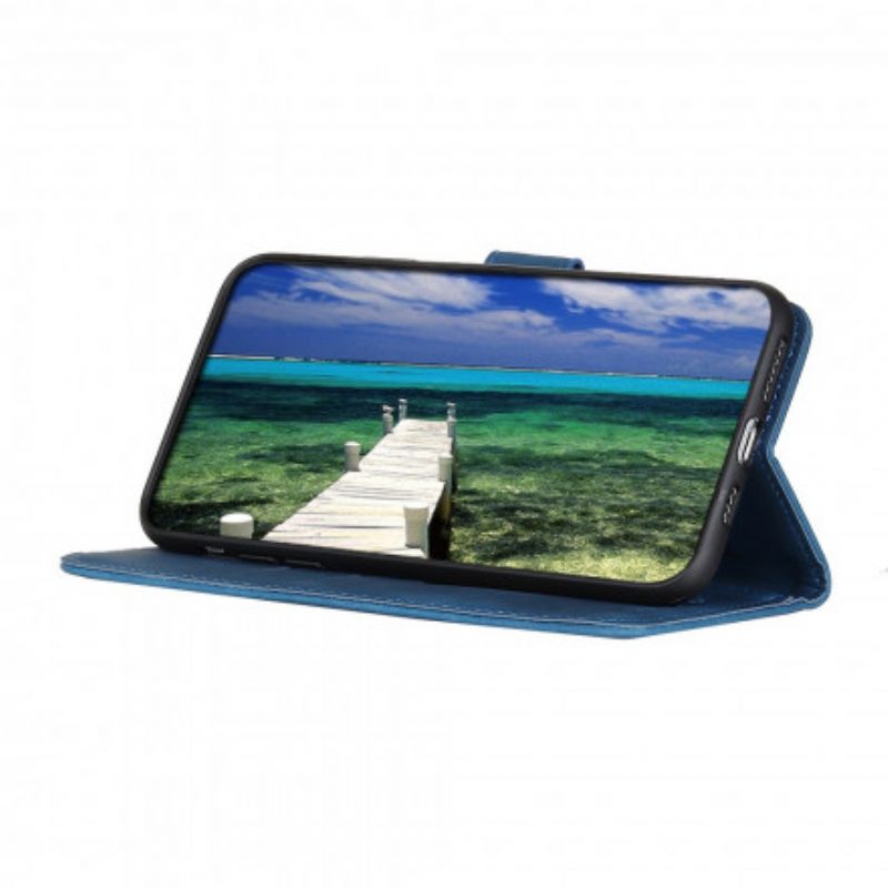 Folio Cover Motorola Edge 20 Khazneh Effetto Pelle Vintage