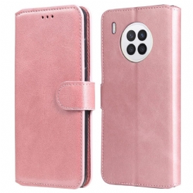 Custodia in pelle Huawei Nova 8i Ecopelle Di Base