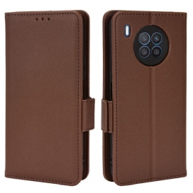 Custodia in pelle Huawei Nova 8i Folio Cover Flap Doppio Litchi Nuovi Colori