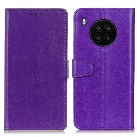 Custodia in pelle Huawei Nova 8i Semplice Effetto Pelle Lucida
