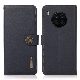 Folio Cover Huawei Nova 8i Khazneh Rfid In Vera Pelle
