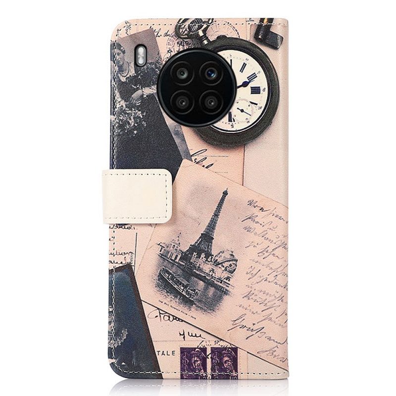 Folio Cover Huawei Nova 8i Torre Eiffel Del Poeta