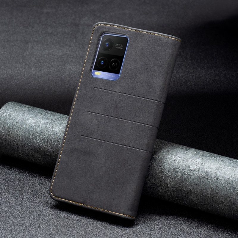 Folio Cover Vivo Y21s Custodia in pelle Colore Binfen
