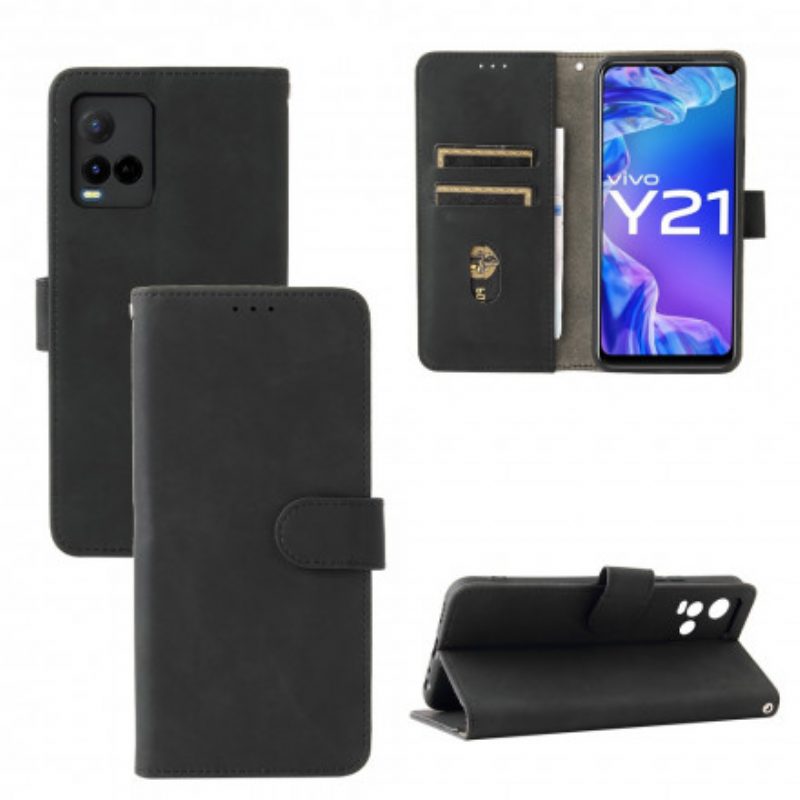 Folio Cover Vivo Y21s Tocco Di Pelle