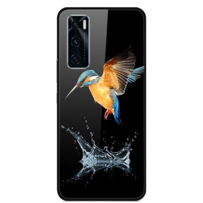 Cover Vivo Y70 Corona Di Uccelli In Vetro Temperato