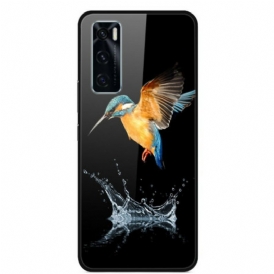 Cover Vivo Y70 Corona Di Uccelli In Vetro Temperato