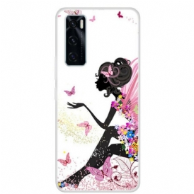 Cover Vivo Y70 Signora Farfalla
