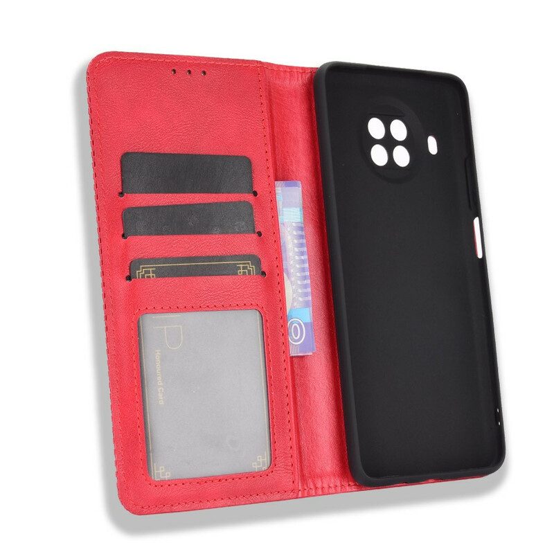 Folio Cover Xiaomi Redmi Note 9 Pro 5G Custodia in pelle Effetto Vintage
