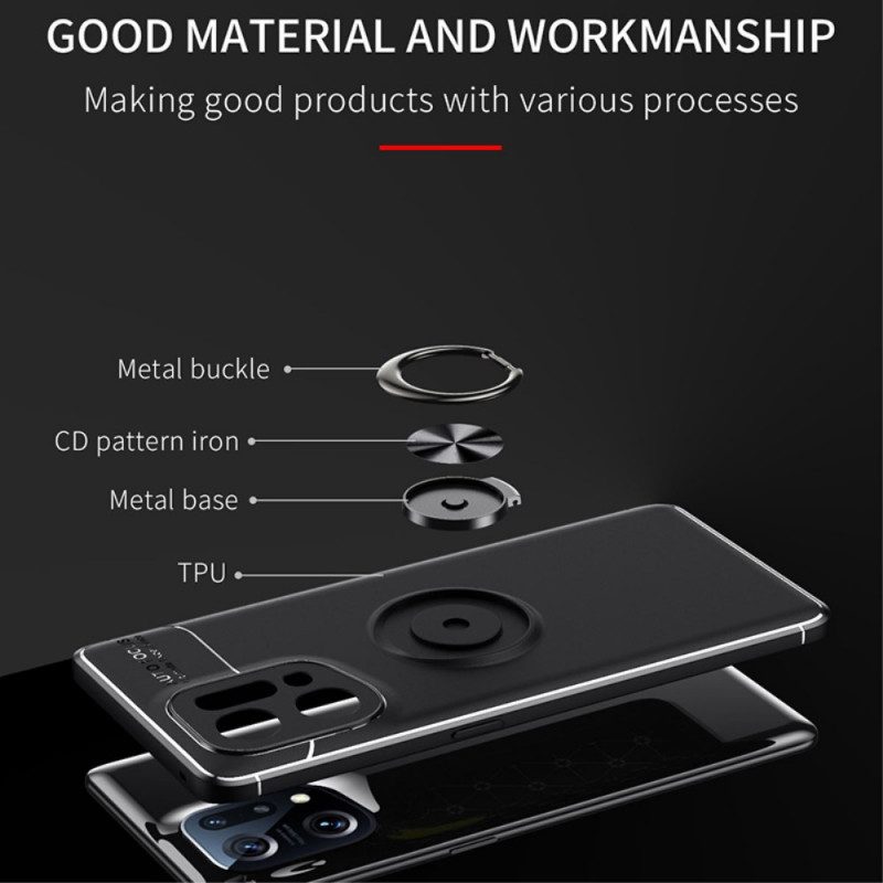 Cover Oppo Find X5 Anello Rotante