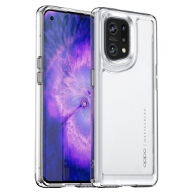 Cover Oppo Find X5 Bordi Colorati Trasparenti Ibridi