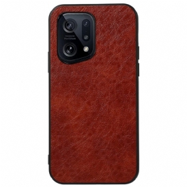 Cover Oppo Find X5 Effetto Pelle