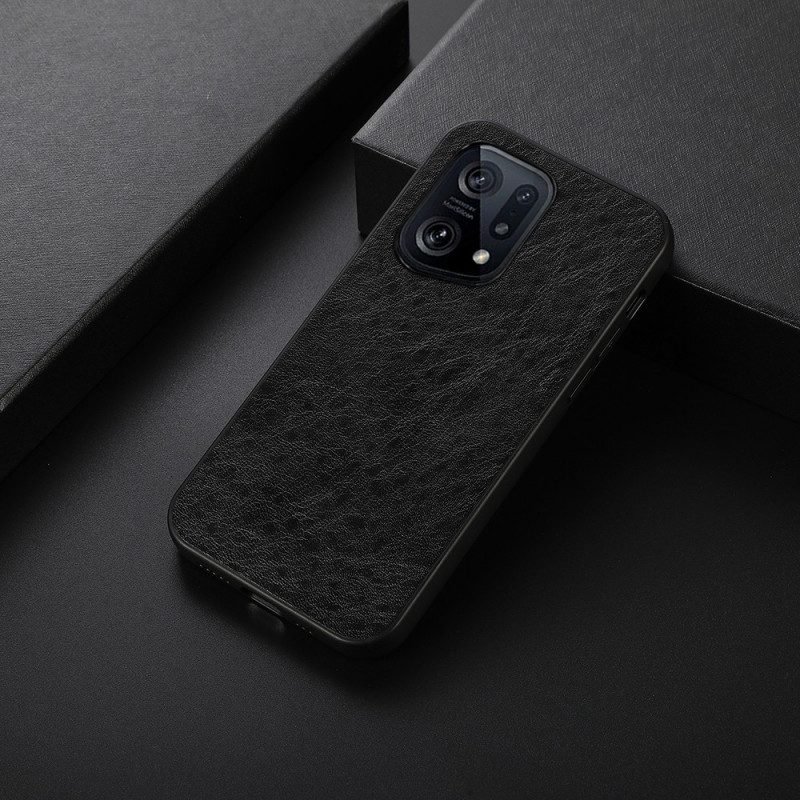 Cover Oppo Find X5 Effetto Pelle