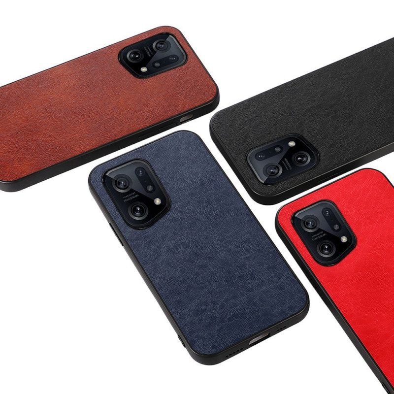 Cover Oppo Find X5 Effetto Pelle