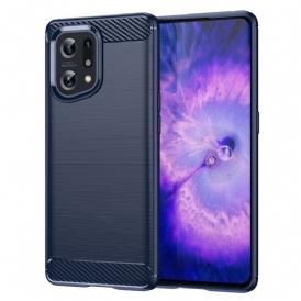 Cover Oppo Find X5 Fibra Di Carbonio Spazzolata