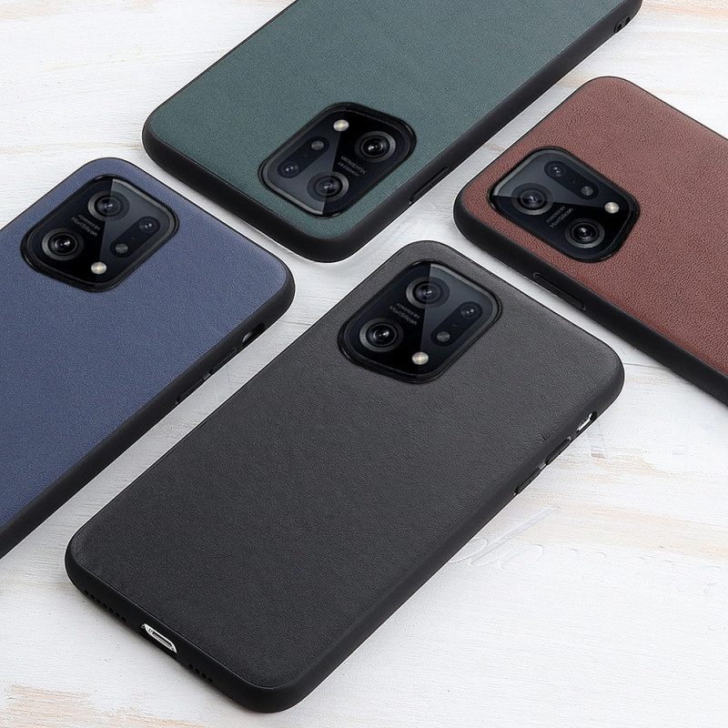 Cover Oppo Find X5 Pelle