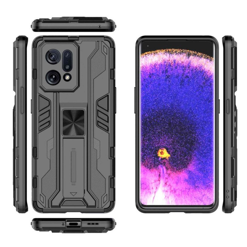 Cover Oppo Find X5 Supporto Rimovibile Verticale E Orizzontale