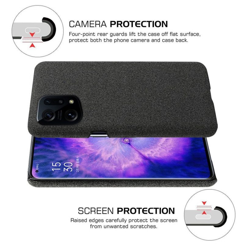 Cover Oppo Find X5 Tessuto Di Classe