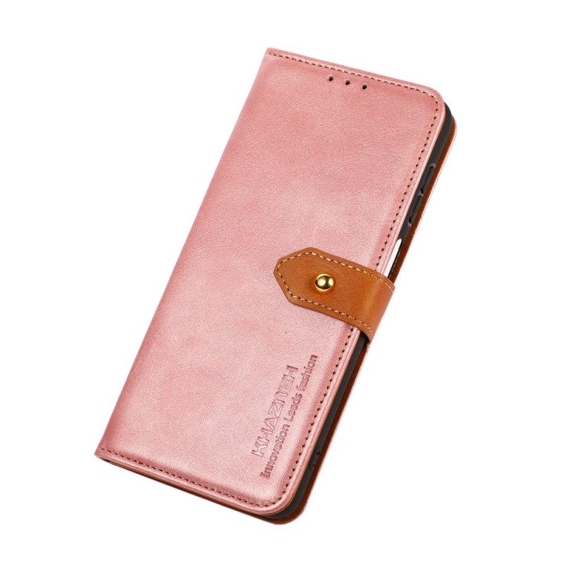 Custodia in pelle Oppo Find X5 Con Cinturino Khazneh