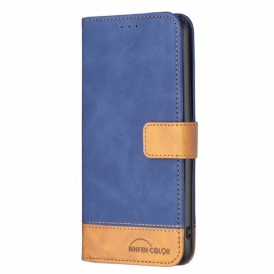 Custodia in pelle Oppo Find X5 Ecopelle Bicolore Binfen Color