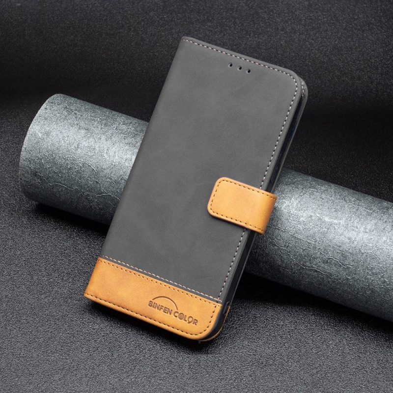 Custodia in pelle Oppo Find X5 Ecopelle Bicolore Binfen Color