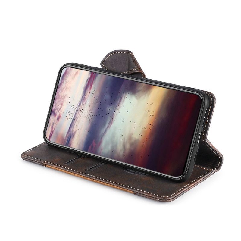 Custodia in pelle Oppo Find X5 Ecopelle Bicolore Elegante