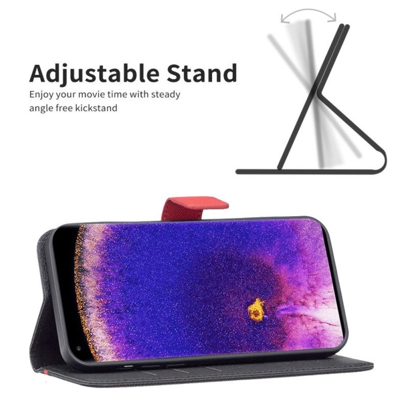 Custodia in pelle Oppo Find X5 Ecopelle Tetxuré Binfen Color