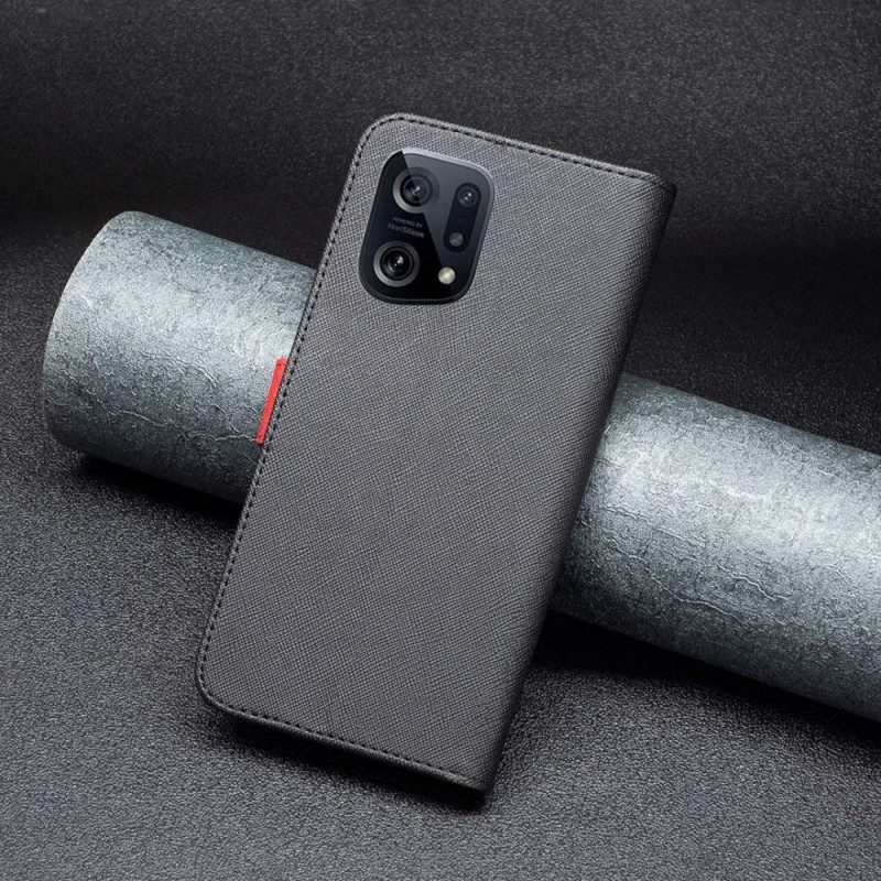 Custodia in pelle Oppo Find X5 Ecopelle Tetxuré Binfen Color