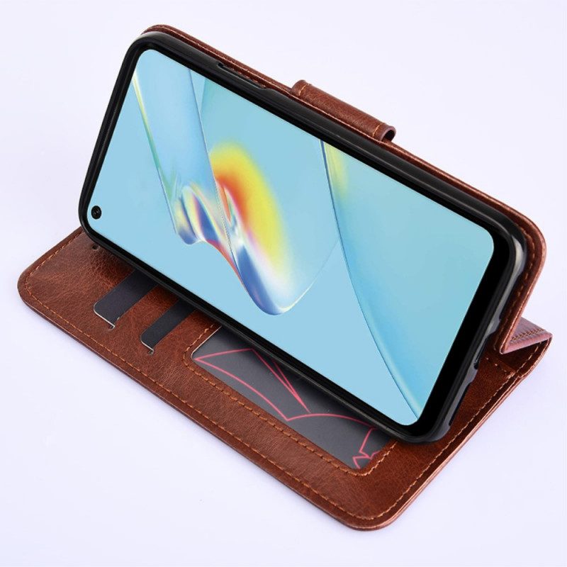 Custodia in pelle Oppo Find X5 Ecopelle Vintage