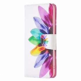 Custodia in pelle Oppo Find X5 Fiore Dell'acquerello