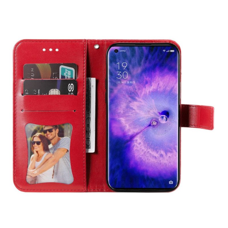Custodia in pelle Oppo Find X5 Mandala Strappy