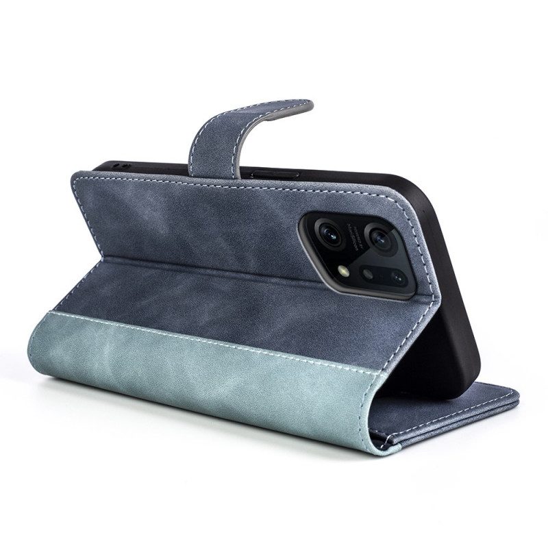 Custodia in pelle Oppo Find X5 Motivo Grafico