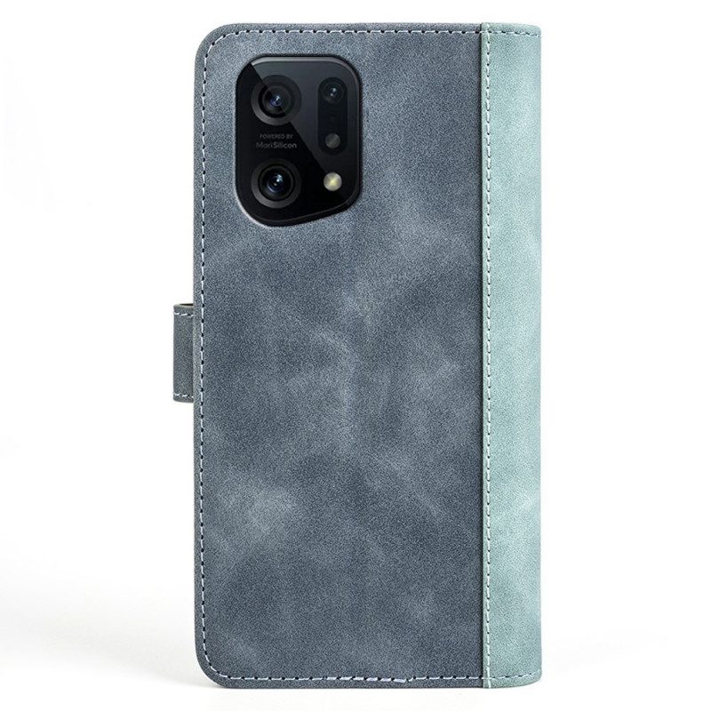 Custodia in pelle Oppo Find X5 Motivo Grafico