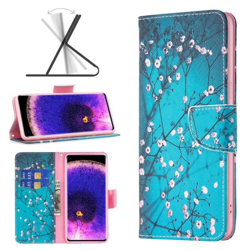 Custodia in pelle Oppo Find X5 Pittura Ad Albero