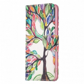 Custodia in pelle Oppo Find X5 Pittura Ad Albero