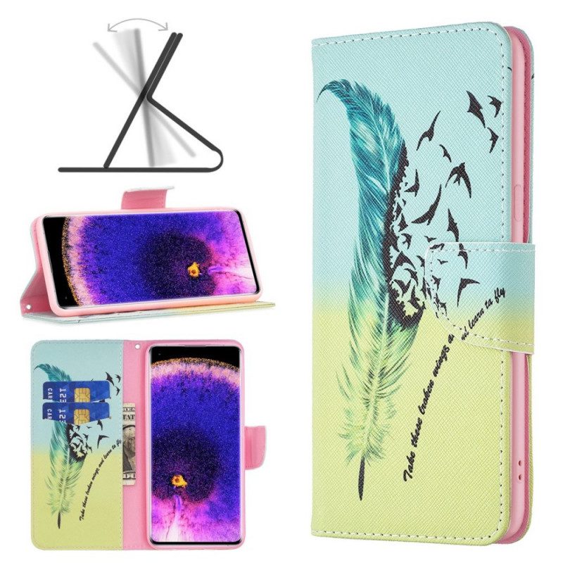 Custodia in pelle Oppo Find X5 Piuma