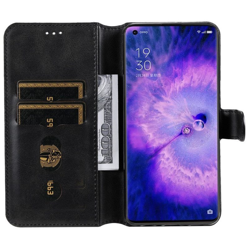 Custodia in pelle Oppo Find X5 Stile In Pelle