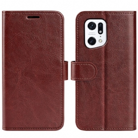 Custodia in pelle Oppo Find X5 Ultra Ecopelle