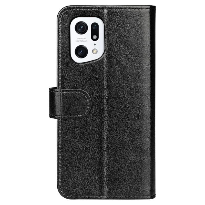 Custodia in pelle Oppo Find X5 Ultra Ecopelle
